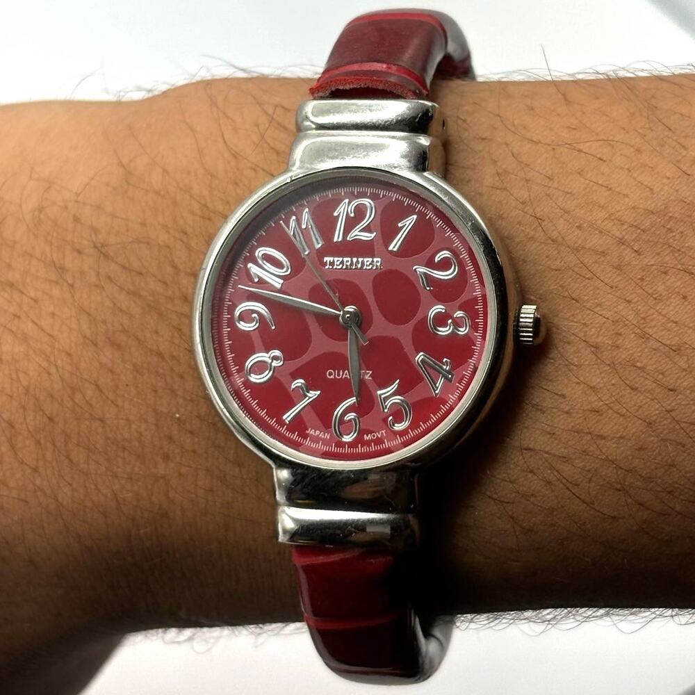 Burgundy Terner Cuff Watch